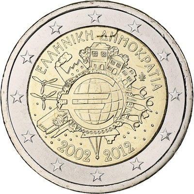 Grecja, 
            
               2 Euro, 
            
               Introduction de l'euro