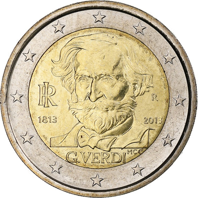 Włochy, 
            
               2 Euro, 
            
               Giuseppe Verdi