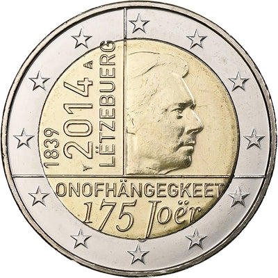 Luksemburg, 
            
               2 Euro, 
            
               175th Anniversary - Independence of Luxemburg