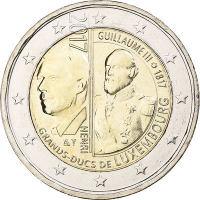 Luksemburg, 
            
               2 Euro, 
            
               Guillaume III