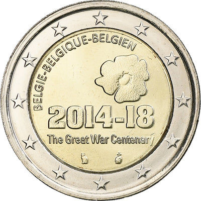 Belgia, 
            
               2 Euro, 
            
               First World War Centenary