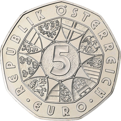 Austria, 
            
               5 Euro, 
            
               Proof