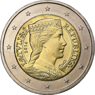 Łotwa, 
            
               2 Euros, 
            
               2014