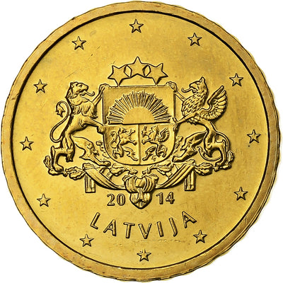 Łotwa, 
            
               10 Centimes, 
            
               2014