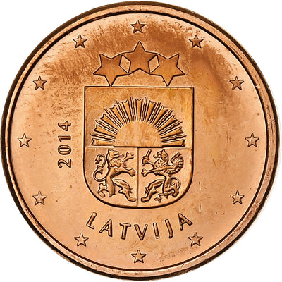 Łotwa, 
            
               1 Centime, 
            
               2014