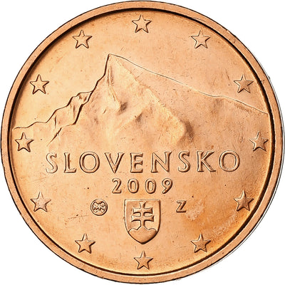 Słowacja, 
            
               2 Centimes, 
            
               2009