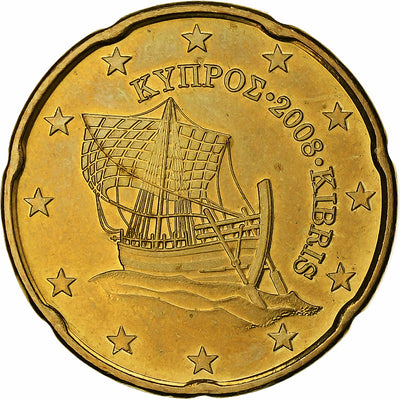 Cypr, 
            
               20 Centimes, 
            
               2008