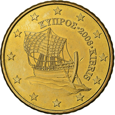 Cypr, 
            
               50 Centimes, 
            
               2008