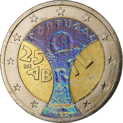 Portugal, 
            
               2 Euro, 
            
               Carnation Revolution