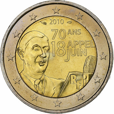 Francja, 
            
               2 Euro, 
            
               appel du 18 juin