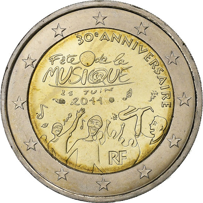 Francja, 
            
               2 Euro, 
            
               fête de la musique