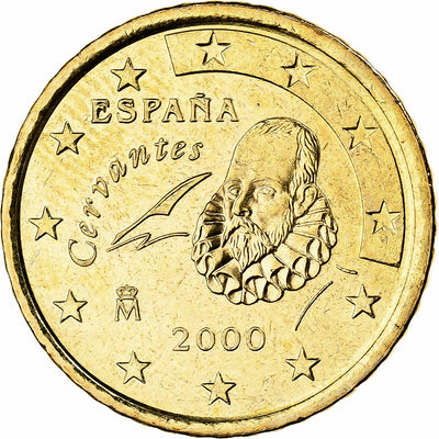 Hiszpania, 
            
               50 Centimes, 
            
               Miguel de Cervantes