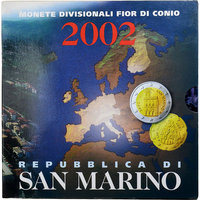 San Marino, 
            
               Set 1 ct. - 2 Euro, 
            
               2002