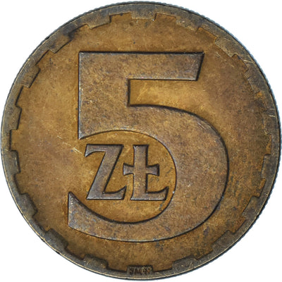 Polska, 
            
               5 Zlotych, 
            
               1976