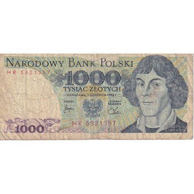 Polska, 
            
               1000 Zlotych, 
            
               1982