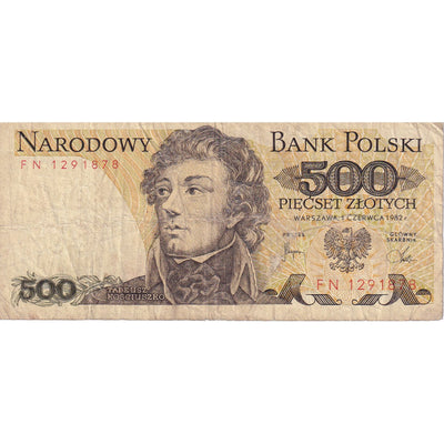 Polska, 
            
               500 Zlotych, 
            
               1982