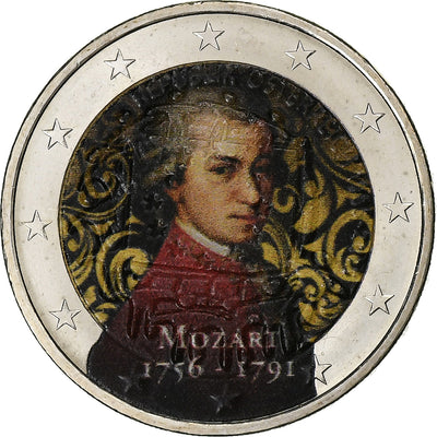 Austria, 
            
               2 Euro, 
            
               Mozart