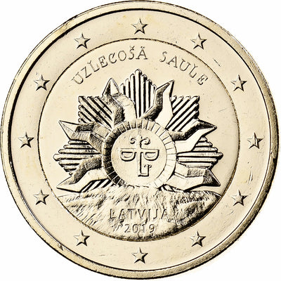 Łotwa, 
            
               2 Euro, 
            
               Fantaisy coinage .Dorée