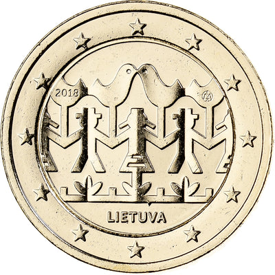 Litwa, 
            
               2 Euro, 
            
               Fantaisy coinage .Dorée