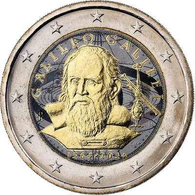 Włochy, 
            
               2 Euro, 
            
               Galileo Galilei