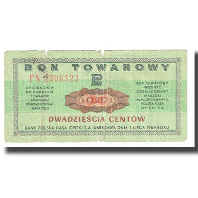 Banknot, 
            
               Polska, 
            
               20 Cents