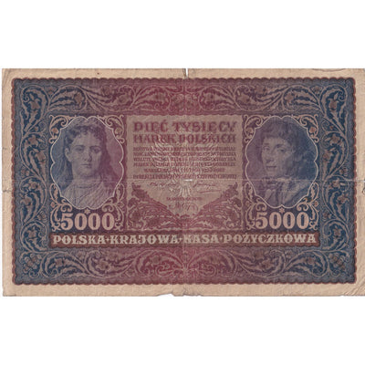 Banknot, 
            
               Polska, 
            
               5000 Marek