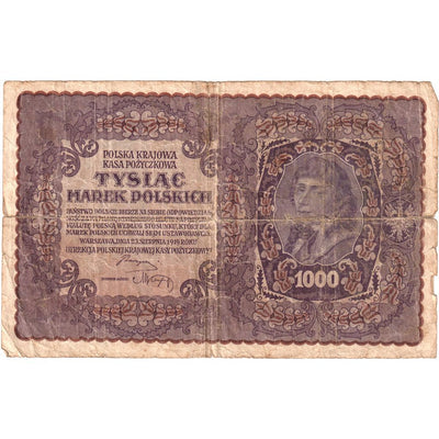 Polska, 
            
               1000 Marek, 
            
               1919-08-23