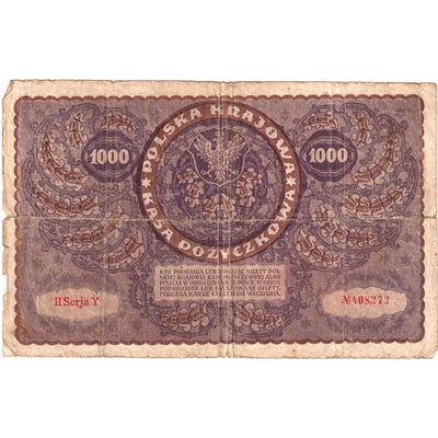 Polska, 
            
               1000 Marek, 
            
               1919-08-23