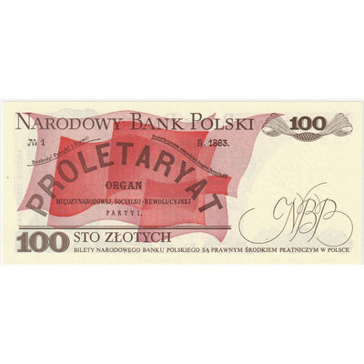 Polska, 
            
               100 Zlotych, 
            
               1986-06-01