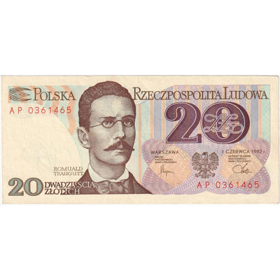 Polska, 
            
               20 Zlotych, 
            
               1982-06-01