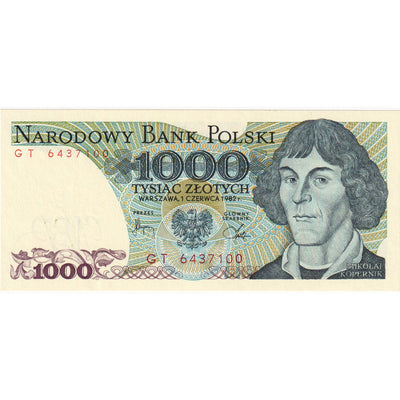 Polska, 
            
               1000 Zlotych, 
            
               1982-06-01