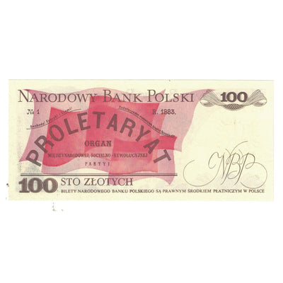 Banknot, 
            
               Polska, 
            
               100 Zlotych