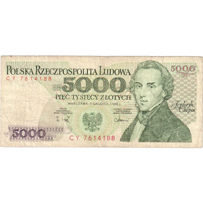 Polska, 
            
               5000 Zlotych, 
            
               1988-12-01