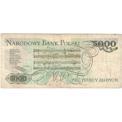 Polska, 
            
               5000 Zlotych, 
            
               1988-12-01