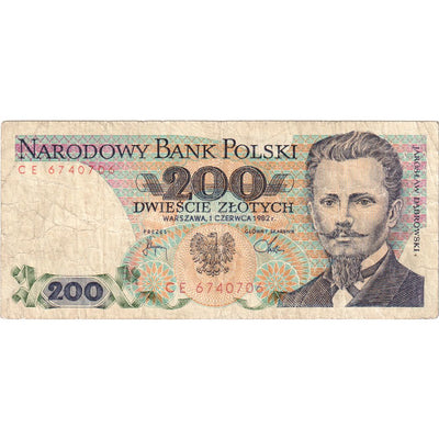 Polska, 
            
               200 Zlotych, 
            
               1982-06-01