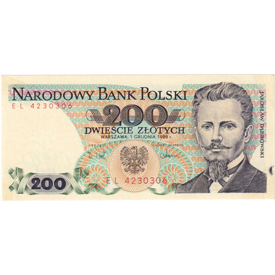 Polska, 
            
               200 Zlotych, 
            
               1988-12-01