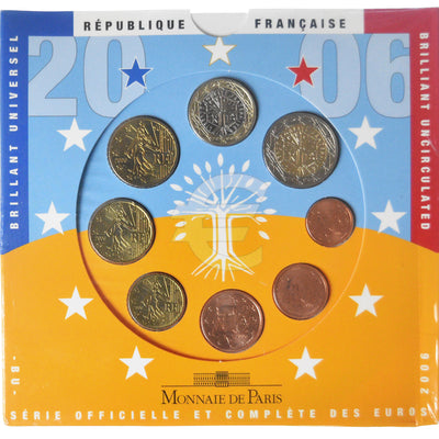 Francja, 
            
               Coffret 1c. à 2€, 
            
               2006