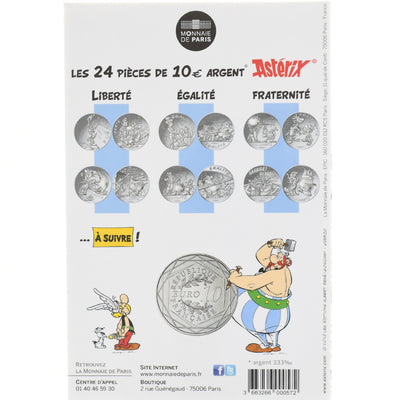 Francja, 
            
               10 Euro, 
            
               Astérix Fraternité (Astérix chez les belges)