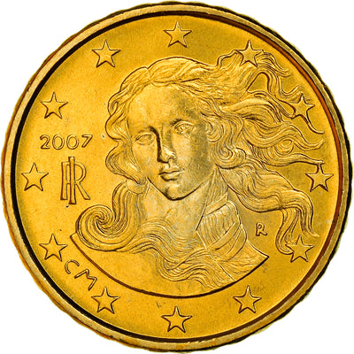 Włochy, 
            
               10 Euro Cent, 
            
               Birth of Venus