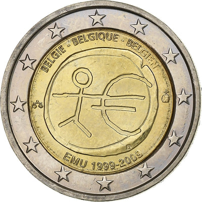 Belgia, 
            
               2 Euro, 
            
               European Monetary Union