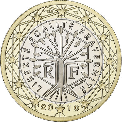 Francja, 
            
               1 Euro, 
            
               2010