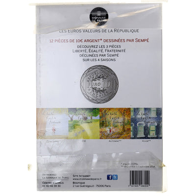 Francja, 
            
               10 Euro, 
            
               Sempé - Automne - Égalité