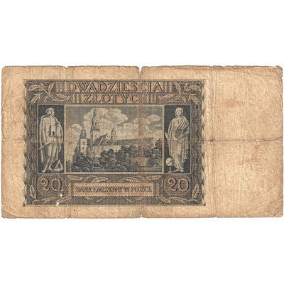 Polska, 
            
               20 Zlotych, 
            
               1940