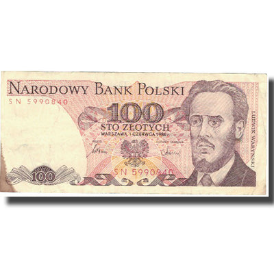 Banknote, 
            
               Poland, 
            
               100 Zlotych