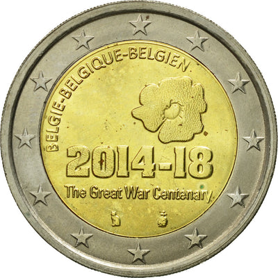 Belgia, 
            
               2 Euro, 
            
               The Great War Centenary