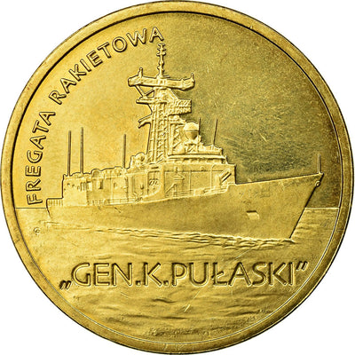 Moneta, 
            
               Polska, 
            
               Polish Ships - ORP Gen. K. Pulaski Guided-Missile Frigate