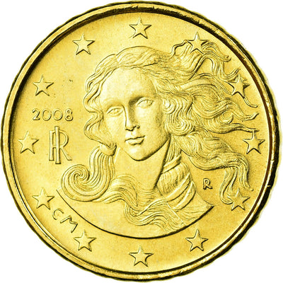 Włochy, 
            
               10 Euro Cent, 
            
               2008