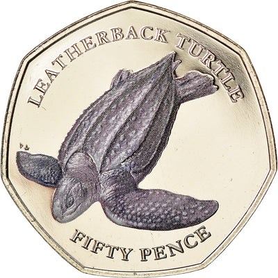 Moneta, 
            
               British Indian Ocean, 
            
               50 Pence